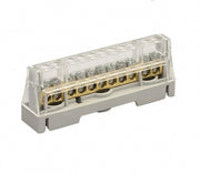 Din Rail Mounted - 63A 11 Way - Grey Terminal Block