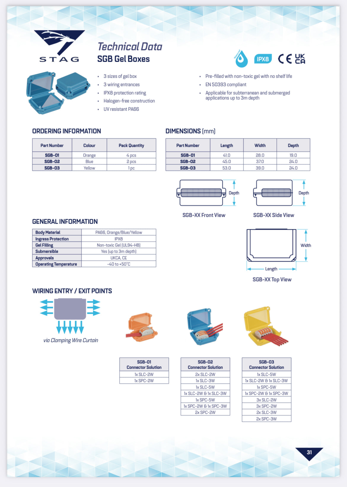 SGB-03 - Yellow Gel Box - pack of 1