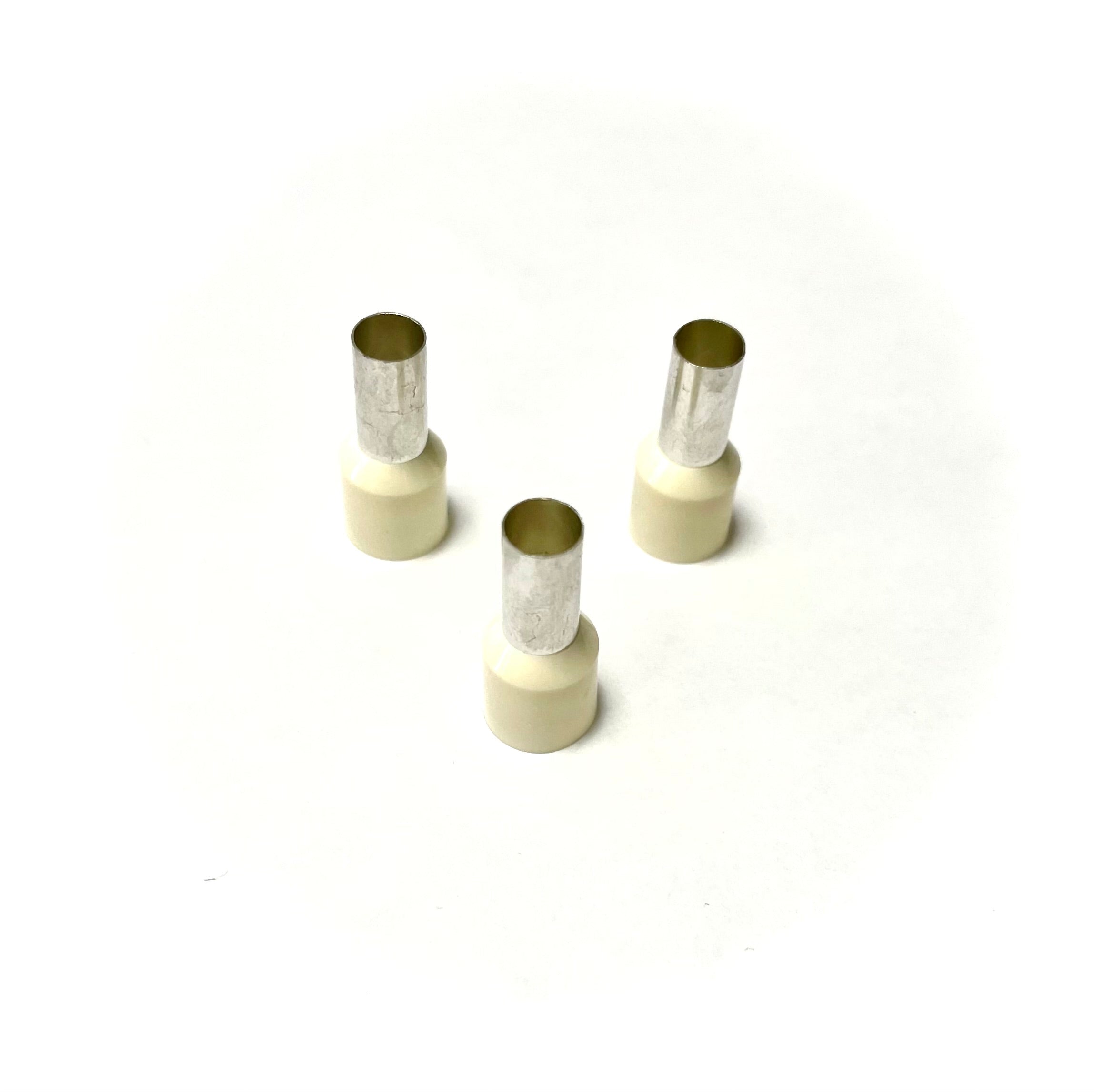 16mm Insulated Bootlace Ferrule (French) - Ivory - Pack of 100
