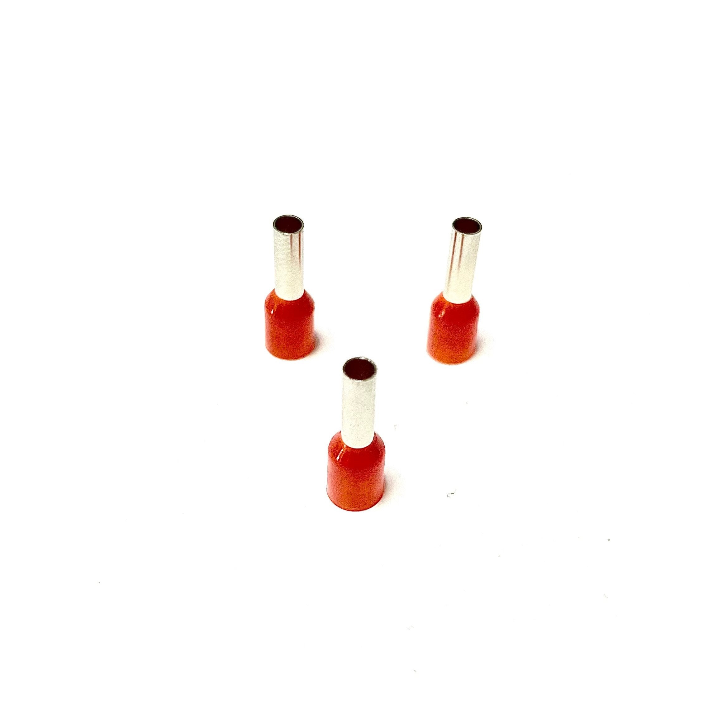 4mm Insulated Bootlace Ferrule (French) - Orange - Pack of 100