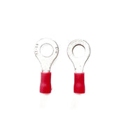M6 - Ring Terminals - 6.5mm - Red - Pack of 100