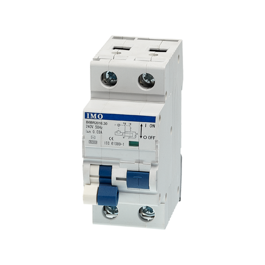 B6CR1N - Type A - 1P+N RCBO - 2 Mod - 6-40A