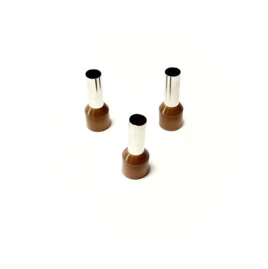 10mm Insulated Bootlace Ferrule (French) - Brown - Pack of 100