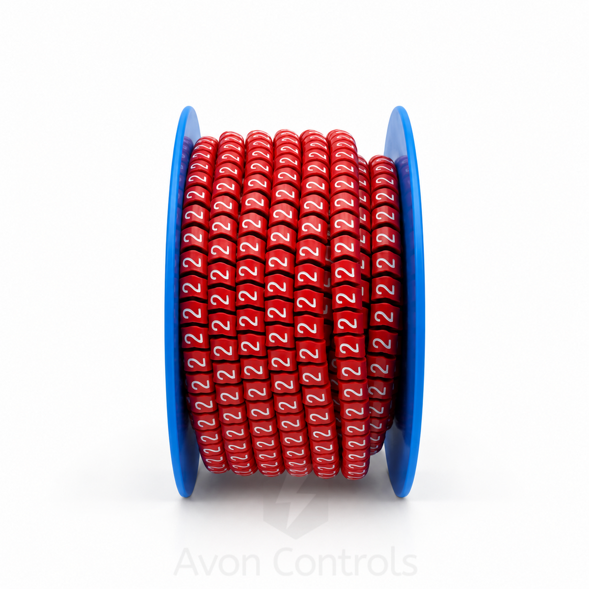 Bag of 200 - Colour Coded Cable Marker - Number 2 - Red