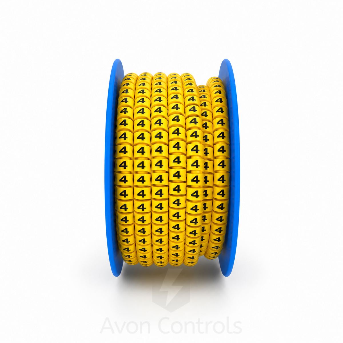 Bag of 200 - Colour Coded Cable Marker - Number 4 - Yellow