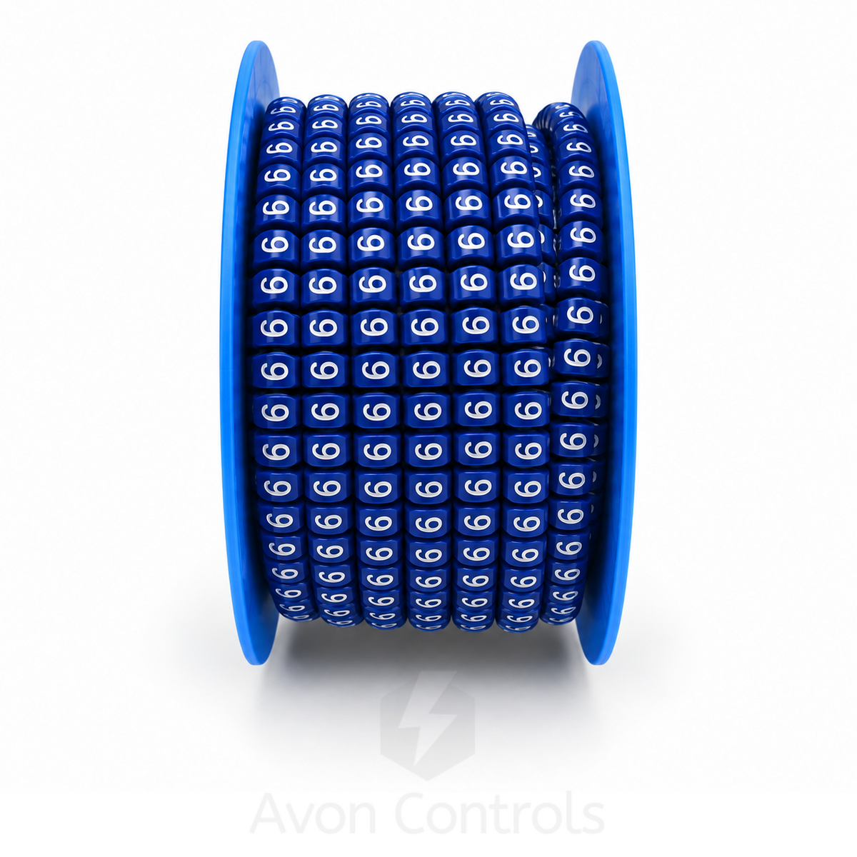 Partex PA1/3 - Colour Coded Cable Marker - Number 6 - Blue - Reel of 1000