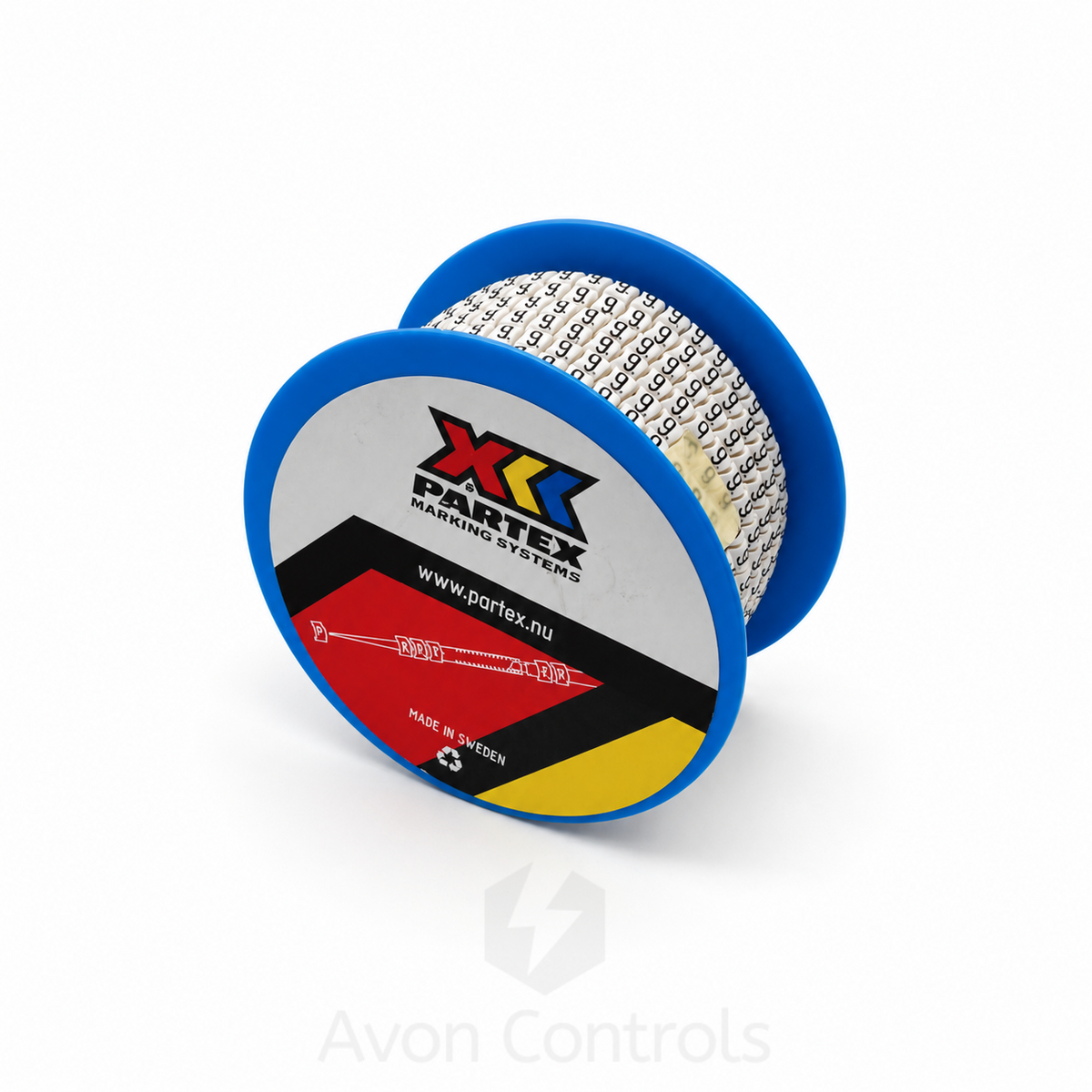 Bag of 200 - Colour Coded Cable Marker - Number 9 - White
