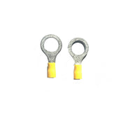M12 - Ring Terminals - 12mm - Yellow - Pack of 100