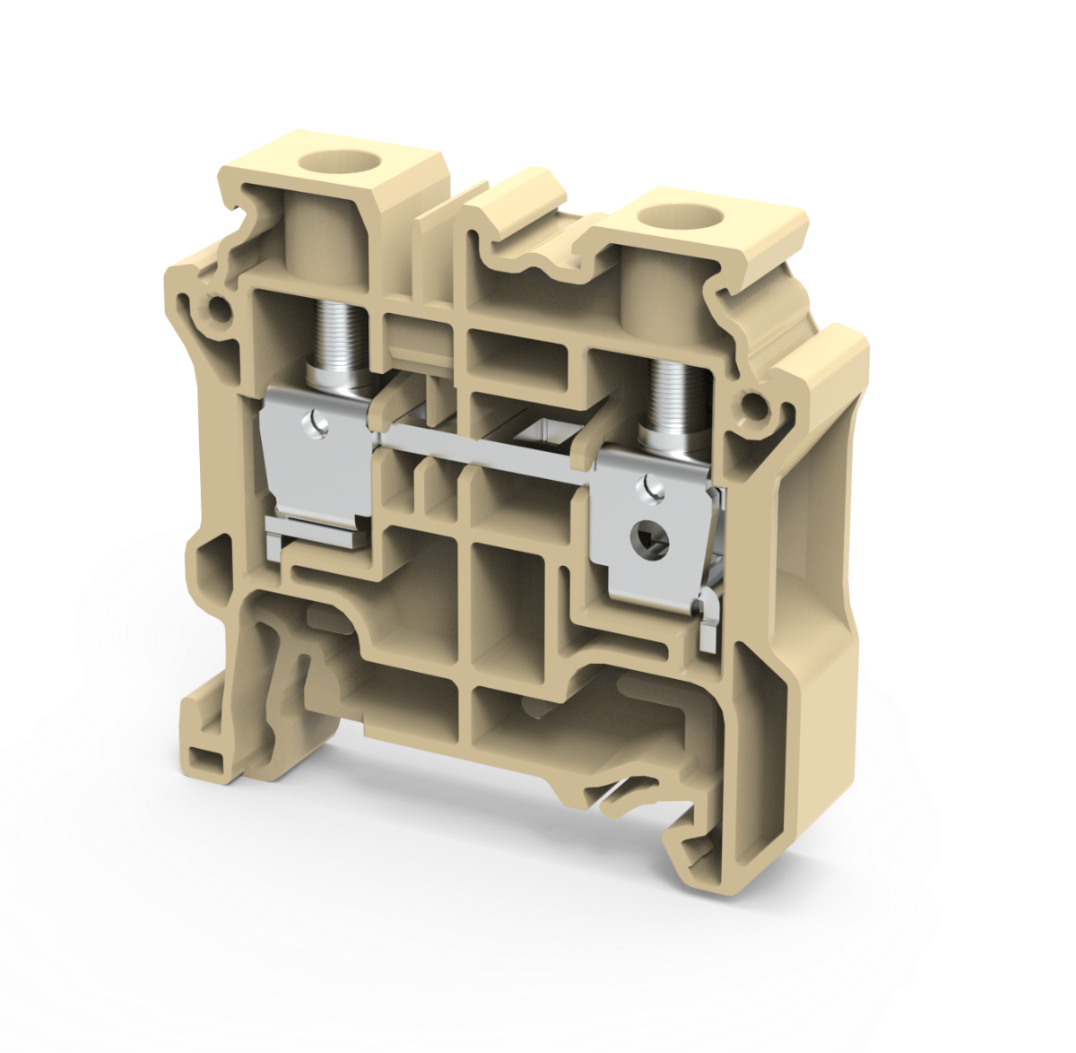 Connectwell CY10BG, 10 mm², Feed-through terminal block, Beige