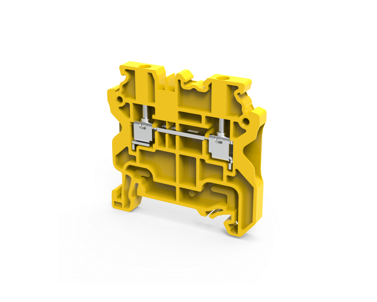 Connectwell CY2.5Y, 2.5 mm², Feed-through terminal block, Yellow