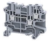 Connectwell CY4/3, 4 mm², Three-connection feed-through terminal block, Grey