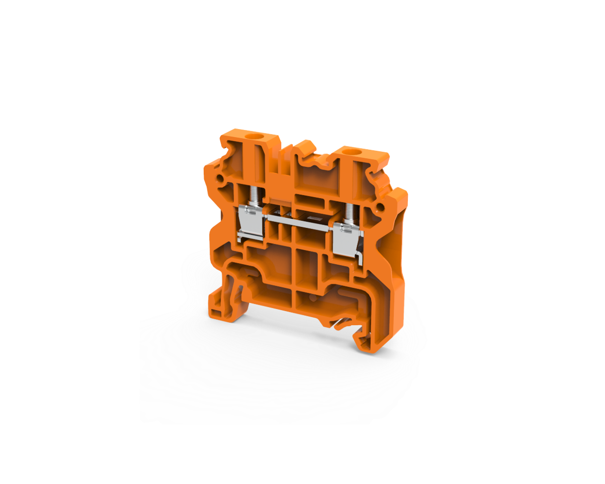 Connectwell CY4O, 4 mm², Feed-through terminal block, Orange