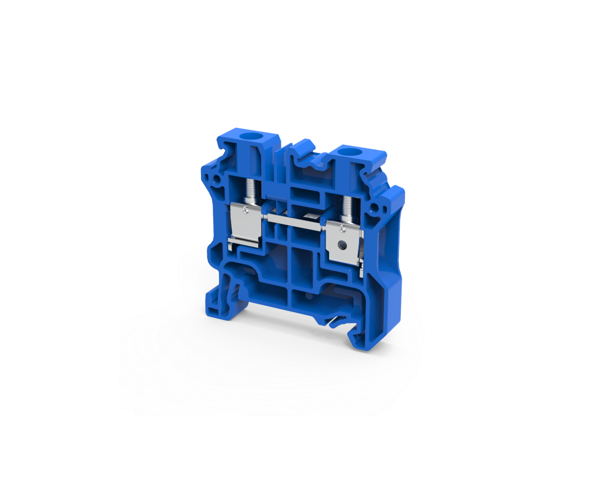 Connectwell CY6BU, 6 mm², Feed-through terminal block, Blue