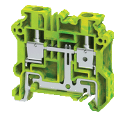 Connectwell CYG6, 6 mm², Protective-earth terminal block, Green/Yellow