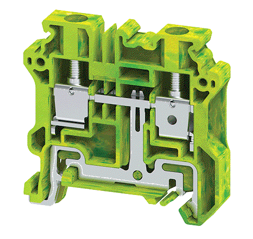 Connectwell CYG6, 6 mm², Protective-earth terminal block, Green/Yellow