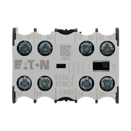 Eaton Moeller® series DILE Auxiliary contact module - 010304 - 4 pole, 4 N/O, Front fixing, Screw terminals, DILE(E)M, DILER