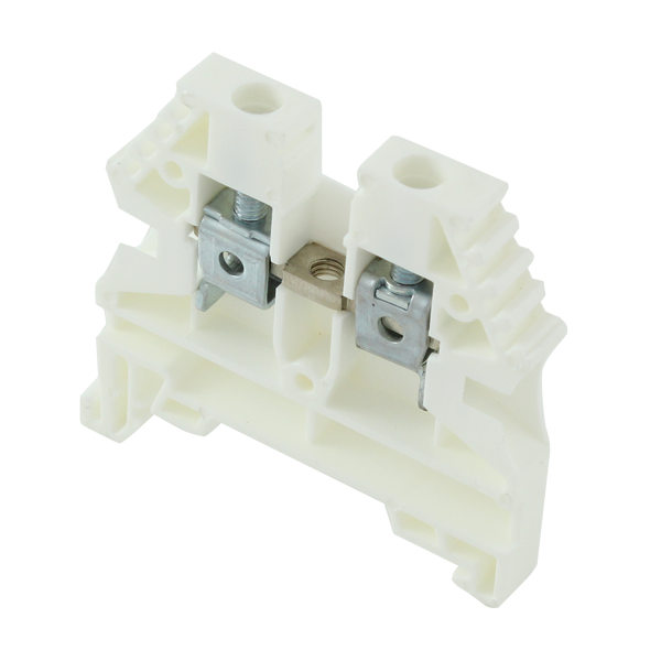 ER6WHITE - Screw Clamp Terminal 6mm², 600V, 50A - Price per 60