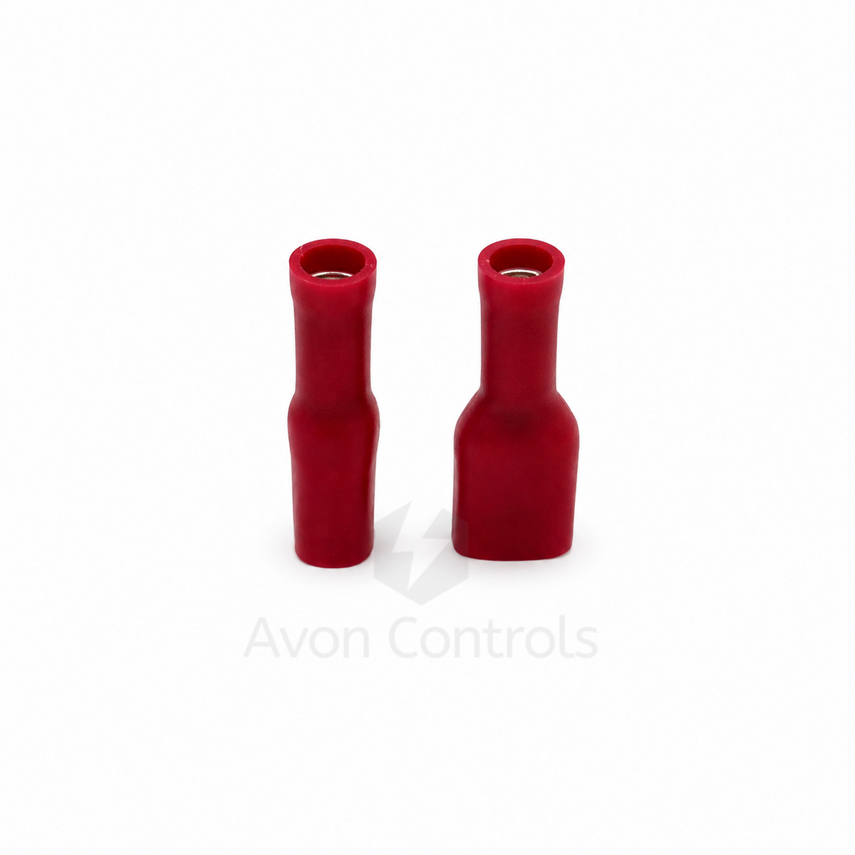 Fully Insulated Female Push On - Red - 0.5-1.5mm Cable - 4.8mm - Pack of 100
