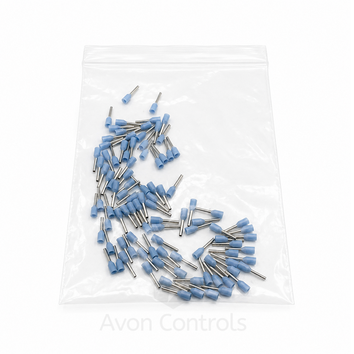 0.25mm Insulated Bootlace Ferrule (German) - Light Blue - Pack of 100