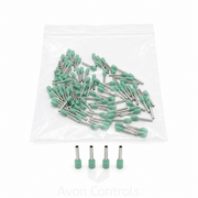 0.34mm Insulated Bootlace Ferrule (German) - Turquoise - Pack of 100