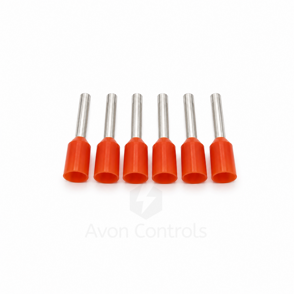 0.5mm Insulated Bootlace Ferrule (German) - Orange - Pack of 100
