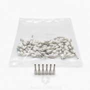0.5mm Insulated Bootlace Ferrule (French) - White - Pack of 100