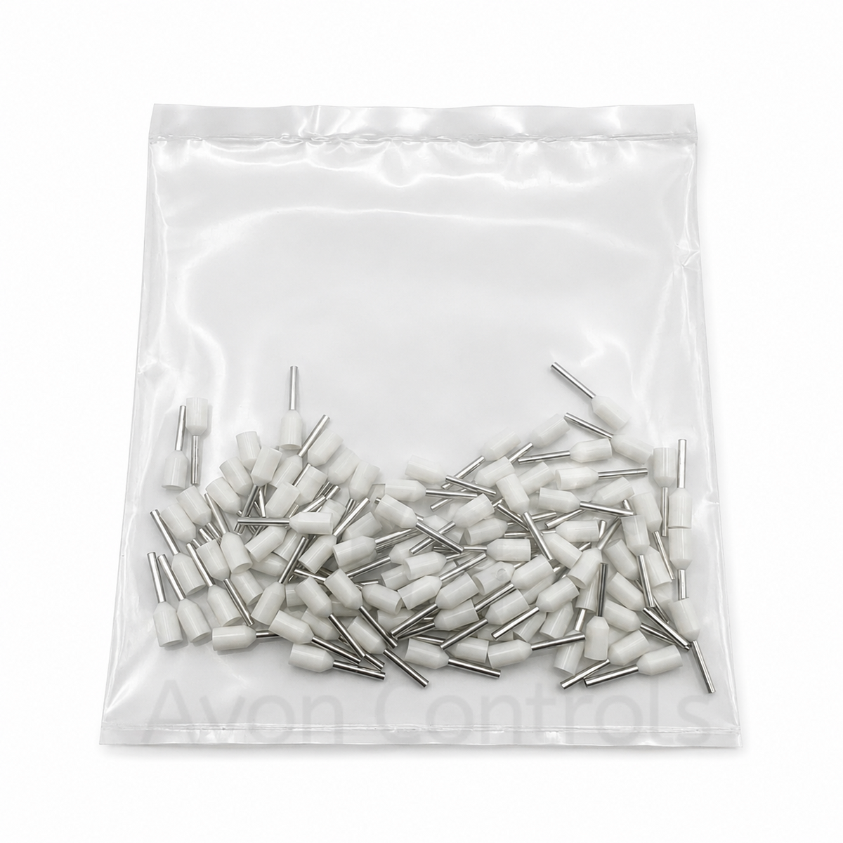 0.5mm Insulated Bootlace Ferrule (French) - White - Pack of 100