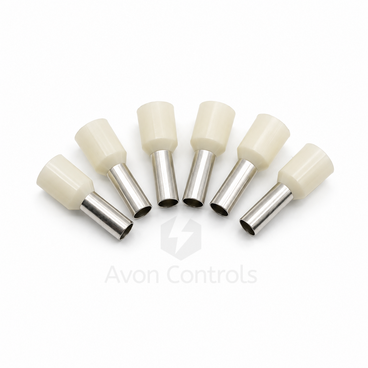 10mm Insulated Bootlace Ferrule (German) - Ivory - Pack of 100