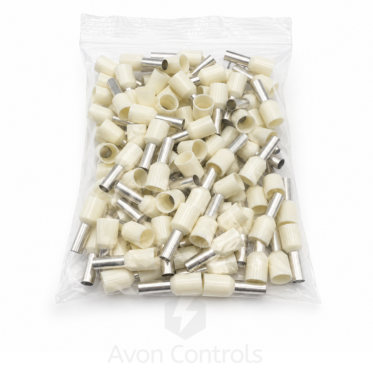 10mm Insulated Bootlace Ferrule (German) - Ivory - Pack of 100