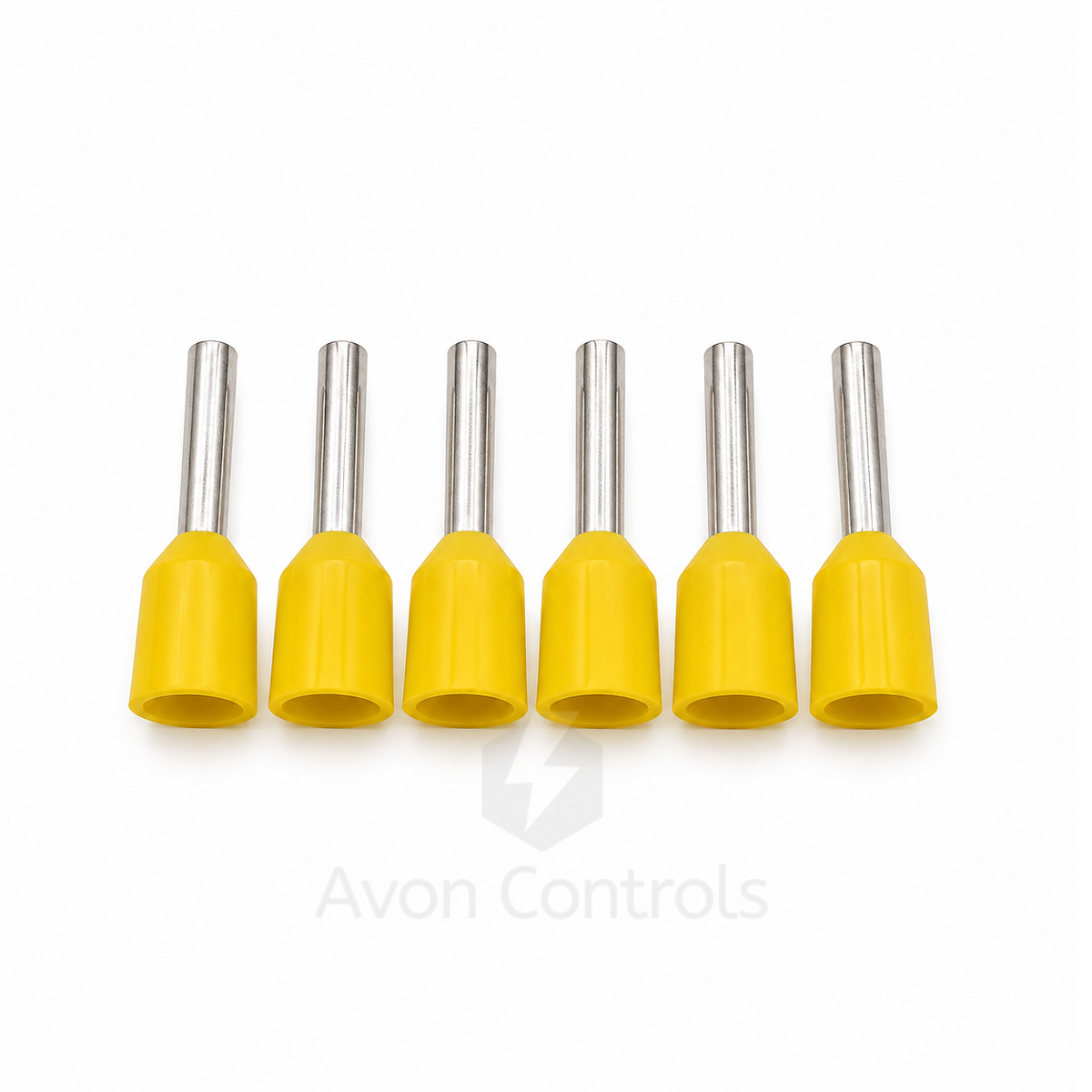 1mm Insulated Bootlace Ferrule (German) - Yellow - Pack of 100