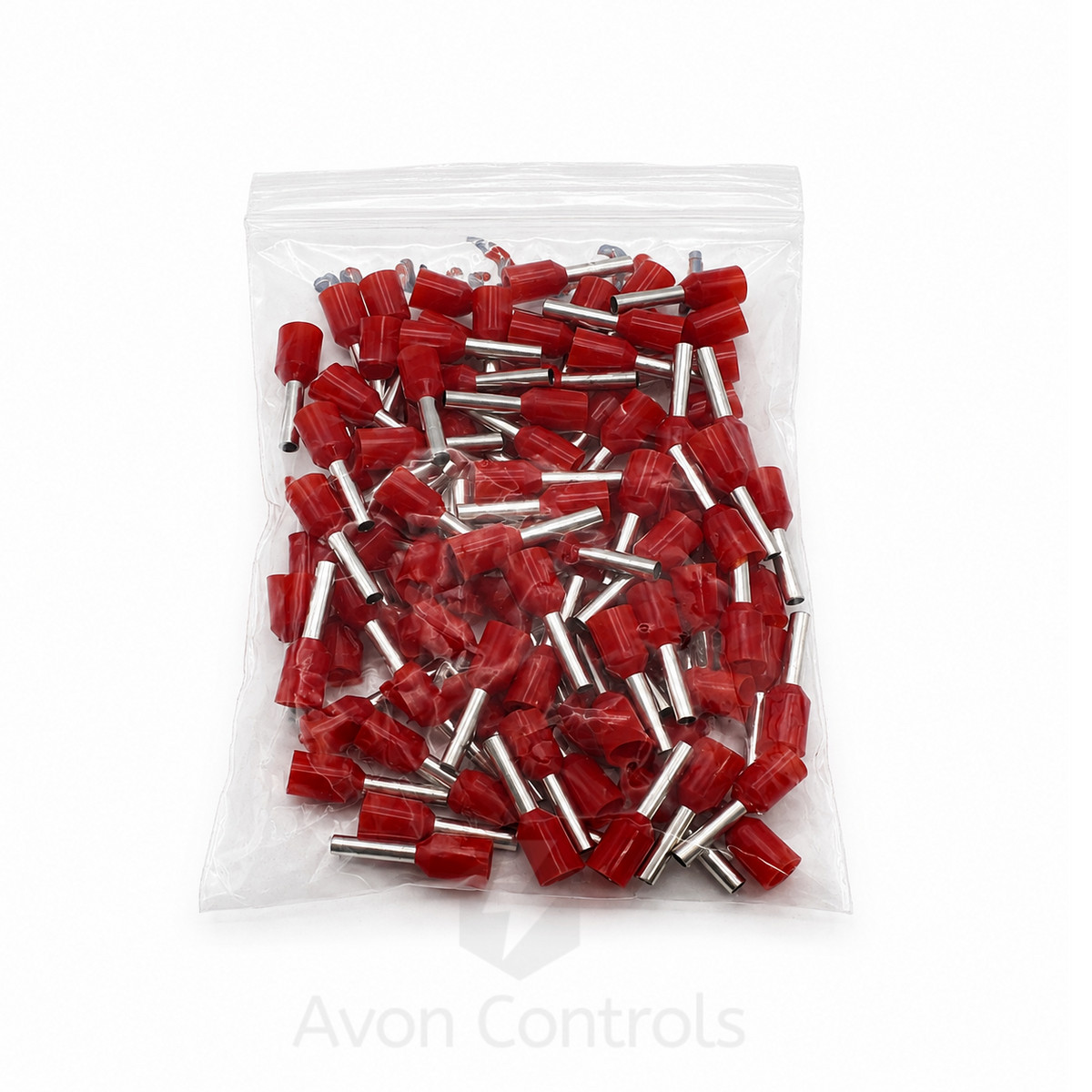 1.5mm Insulated Bootlace Ferrule (German) - Red - Pack of 100