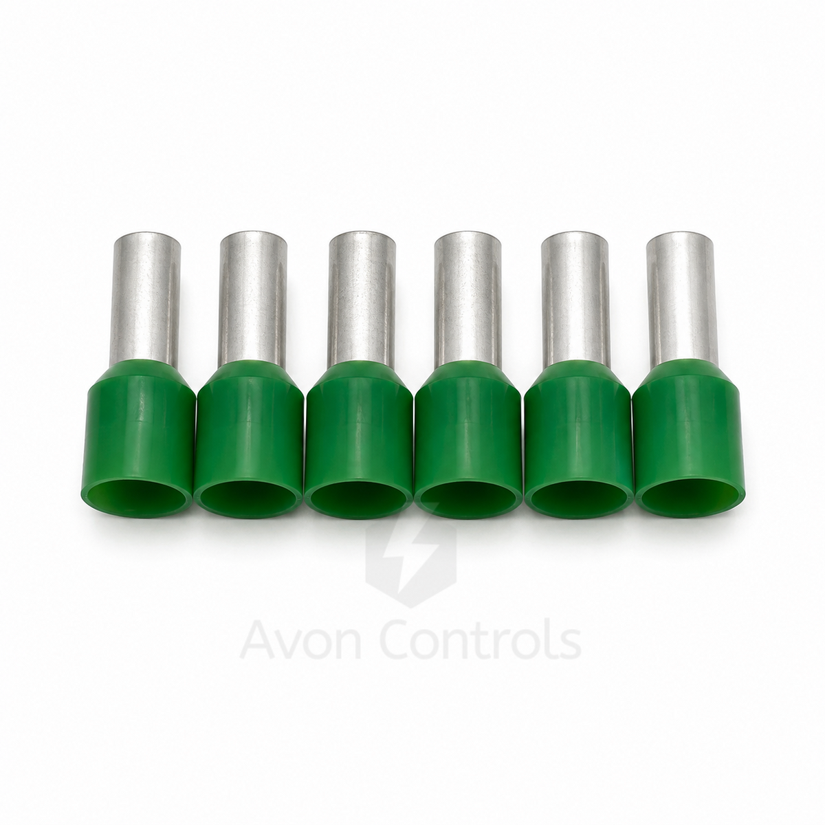 16mm Insulated Boot Lace Ferrule (German) - Green - Pack of 100