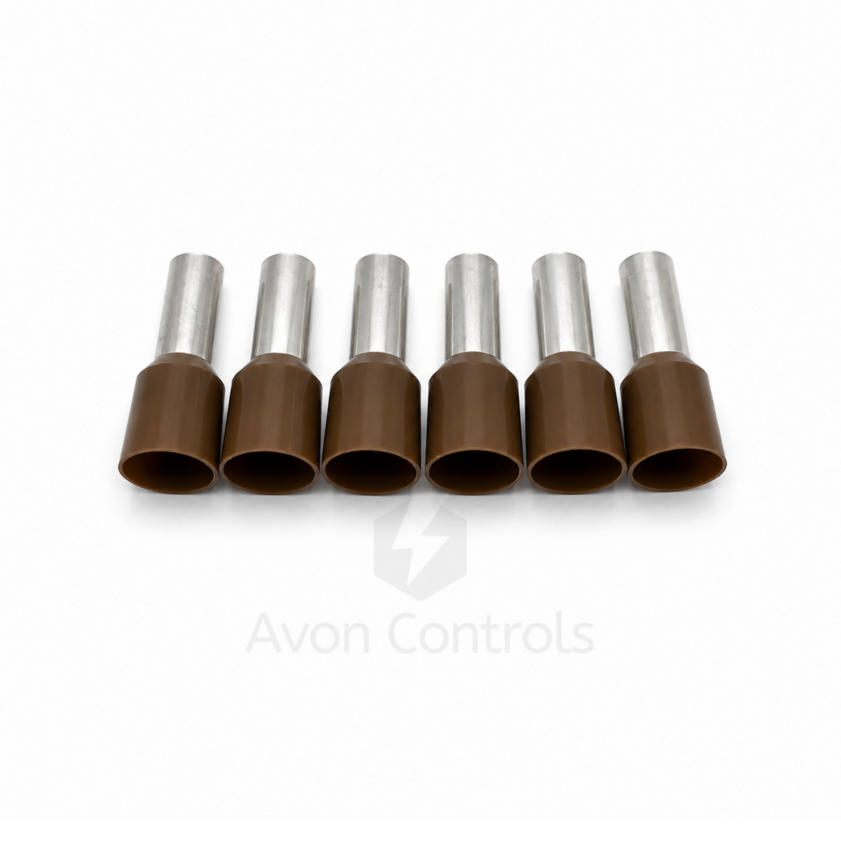 25mm Insulated Bootlace Ferrule (German) - Brown - Pack of 100