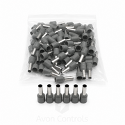 4mm Insulated Bootlace Ferrule (German) - Grey - Pack of 100