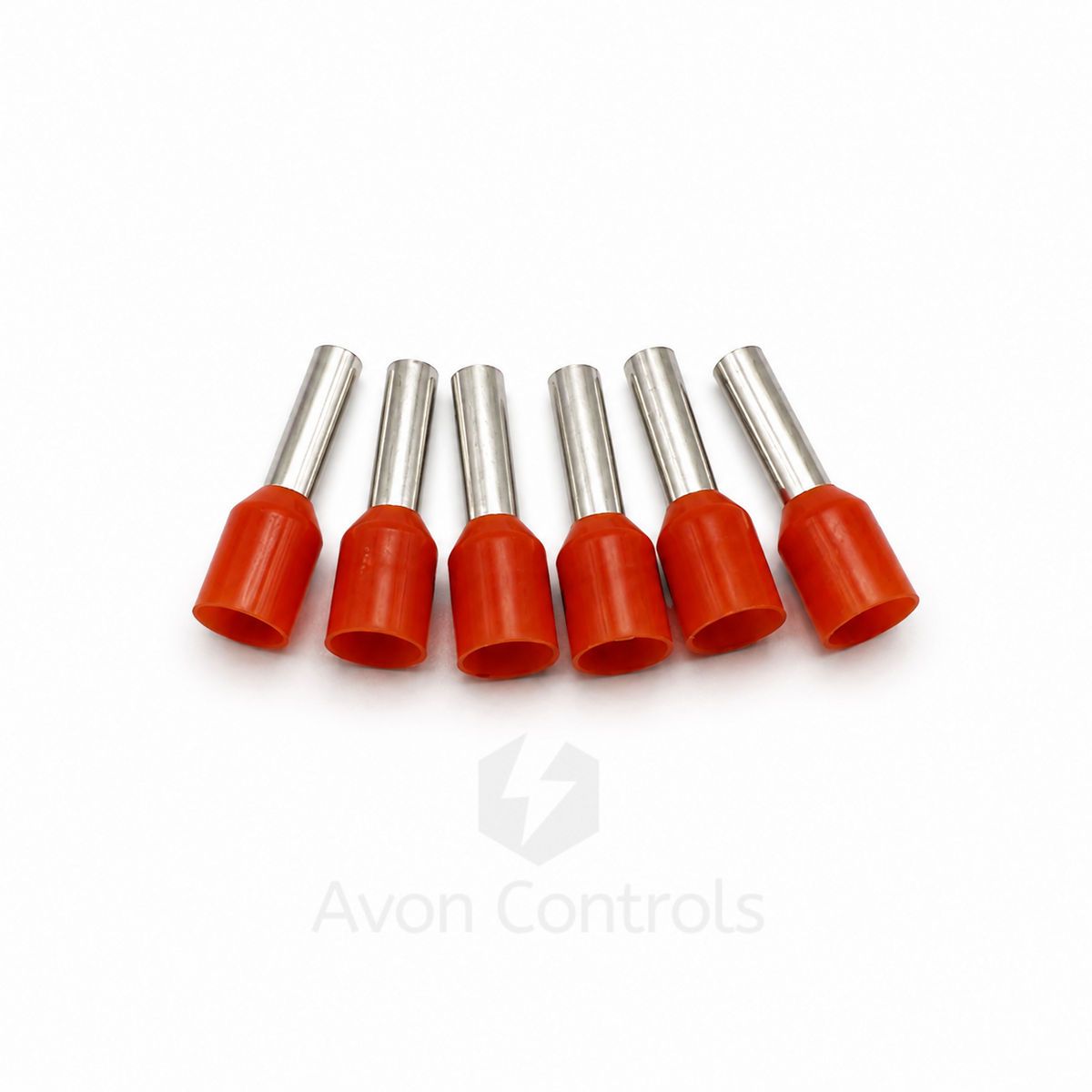 4mm Insulated Bootlace Ferrule (French) - Orange - Pack of 100
