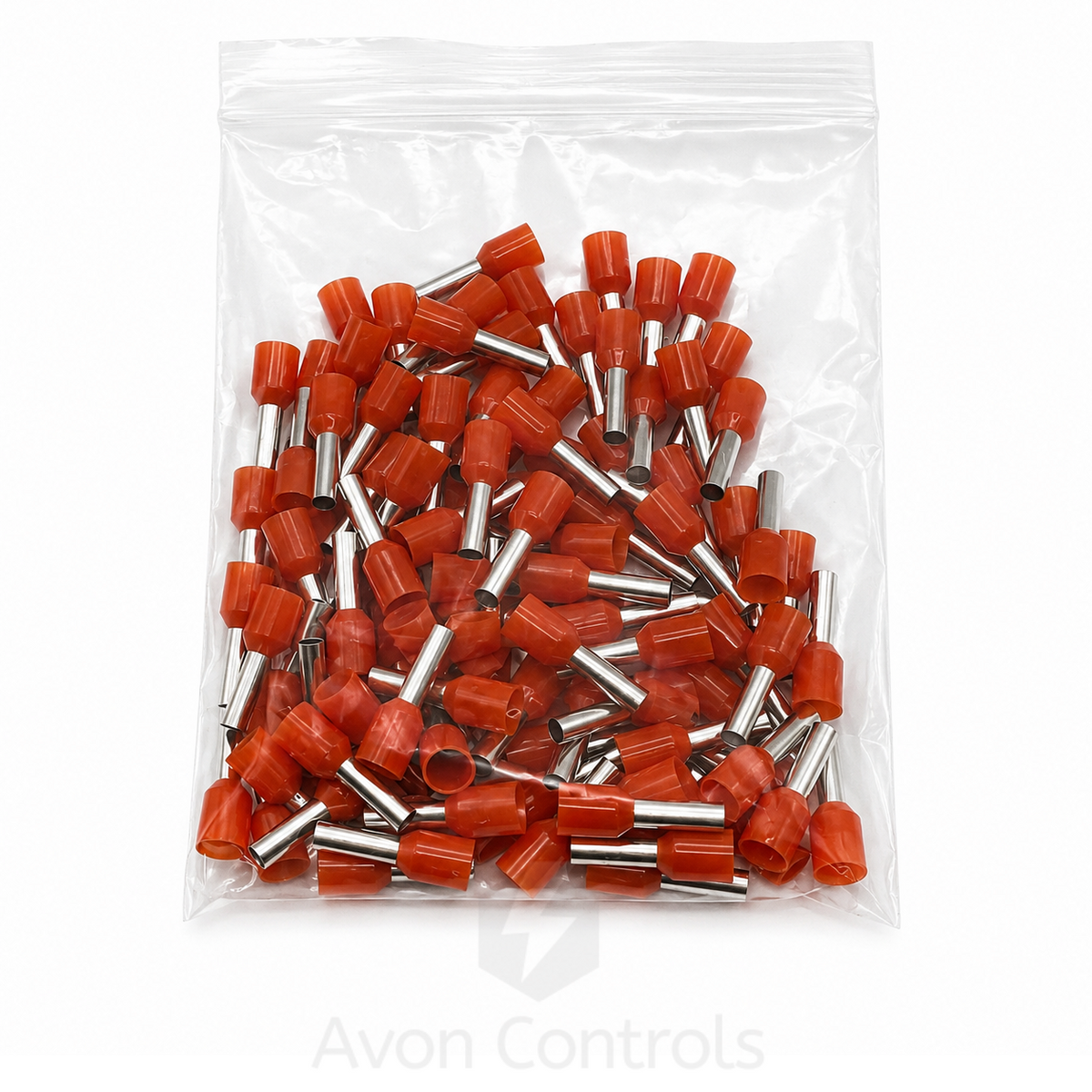 4mm Insulated Bootlace Ferrule (French) - Orange - Pack of 100