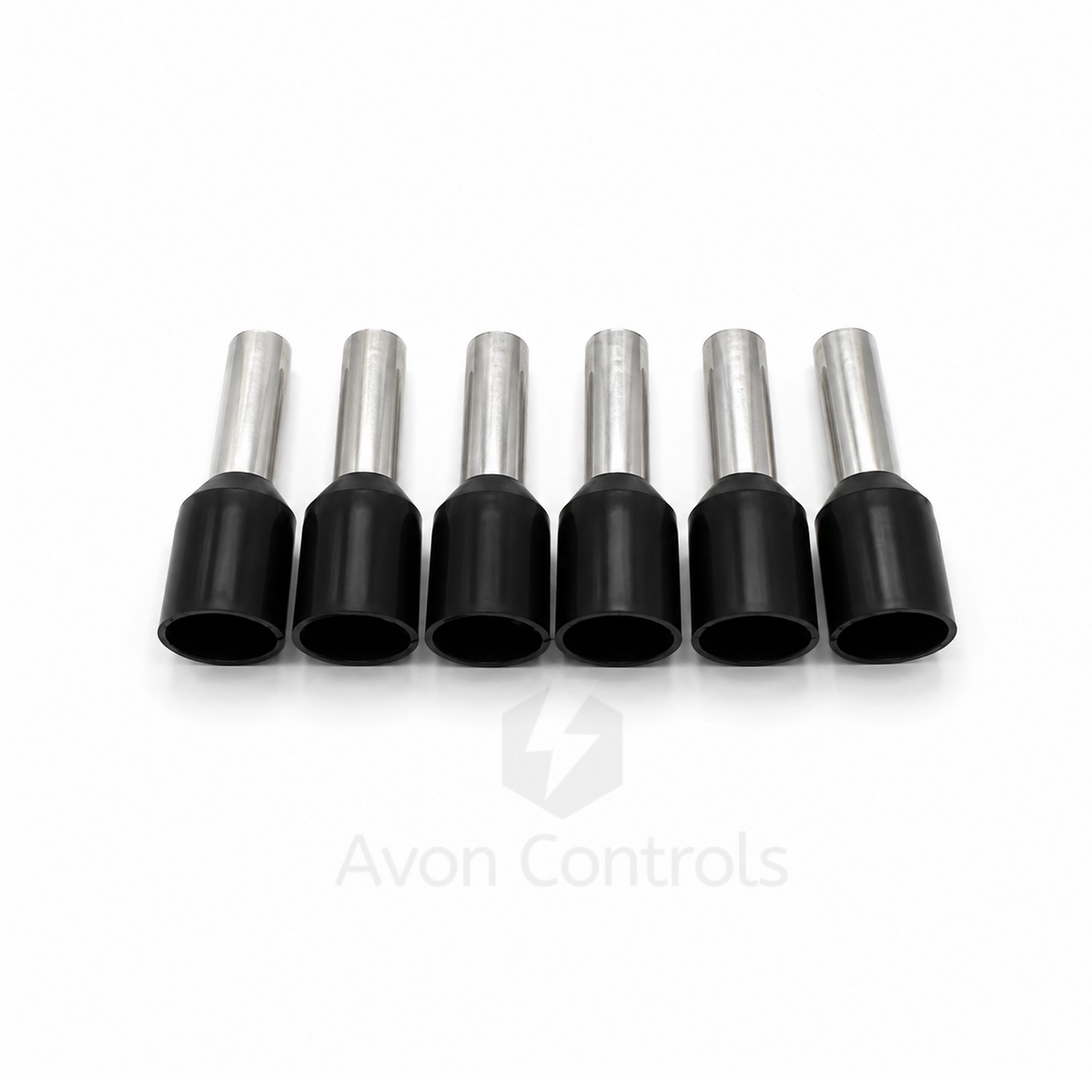 6mm Insulated Bootlace Ferrule (German) - Black - Pack of 100