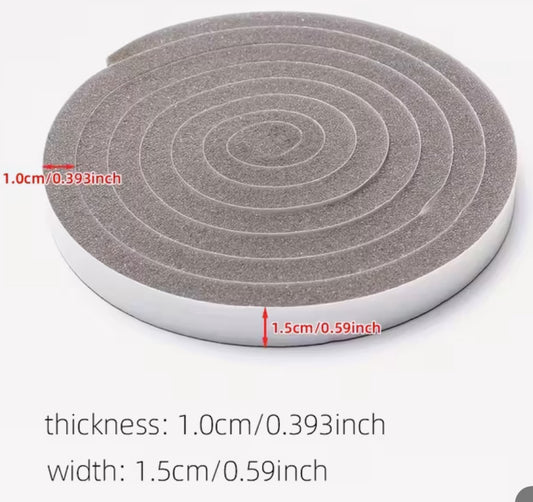 1.5cm x 2m Sound Insulation Sponge Sealing Strip