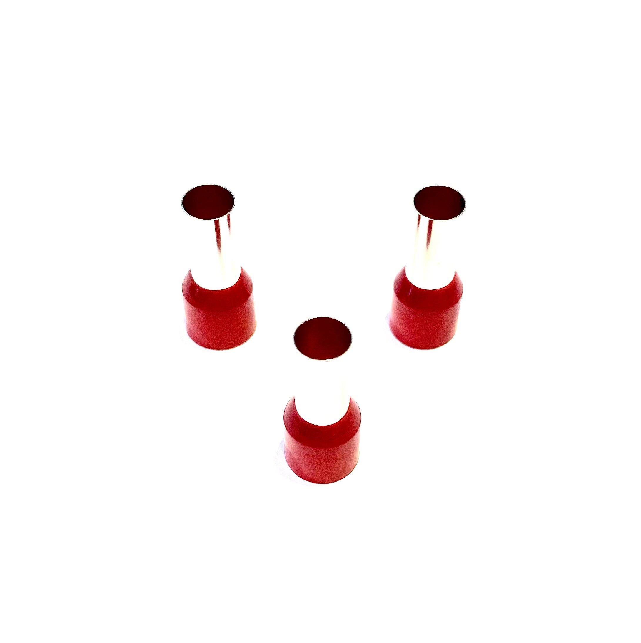 35mm Insulated Bootlace Ferrule (French) - Red - Pack of 100