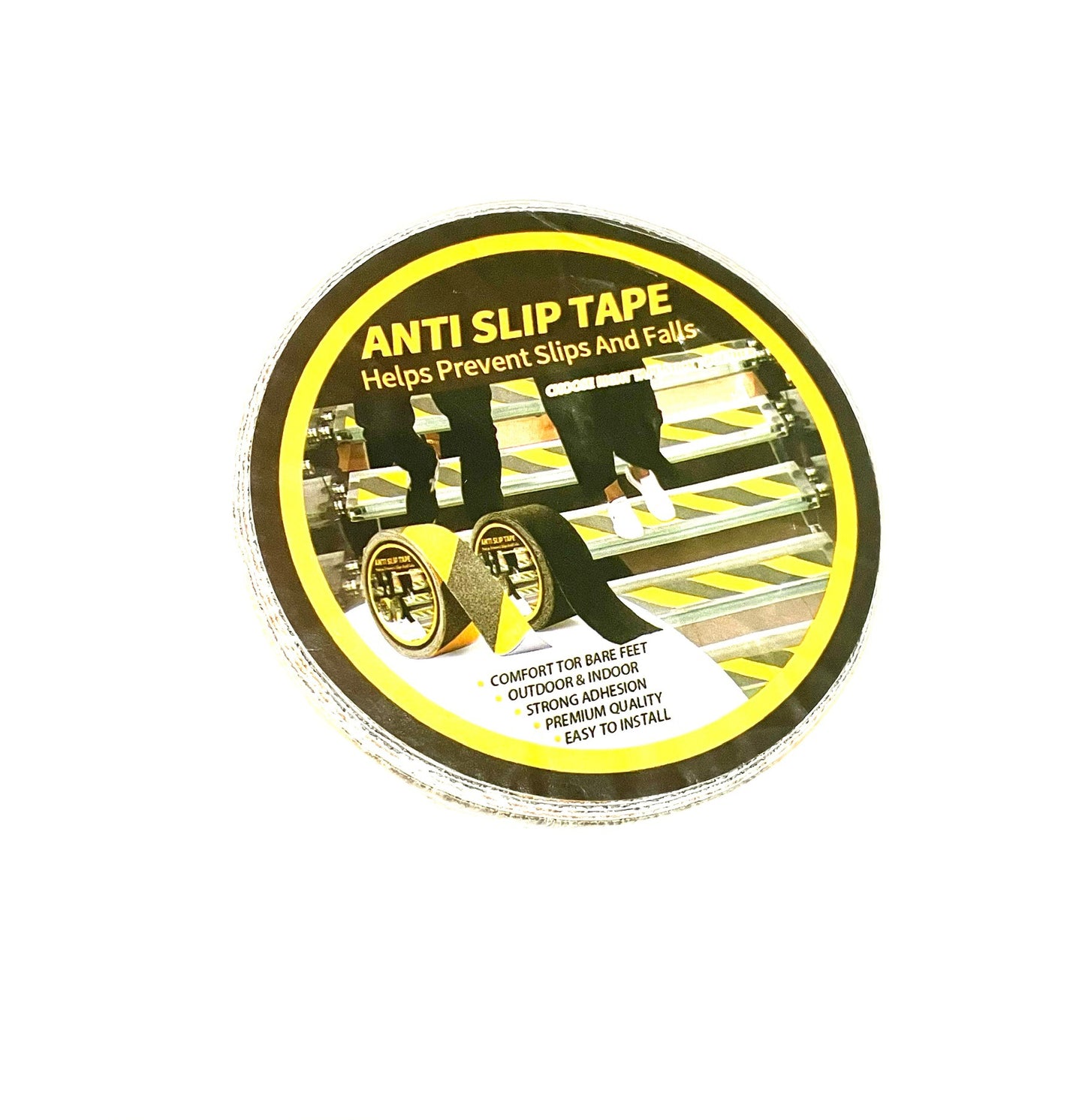 Anti Slip Tape - Black and Yellow - 5M Roll