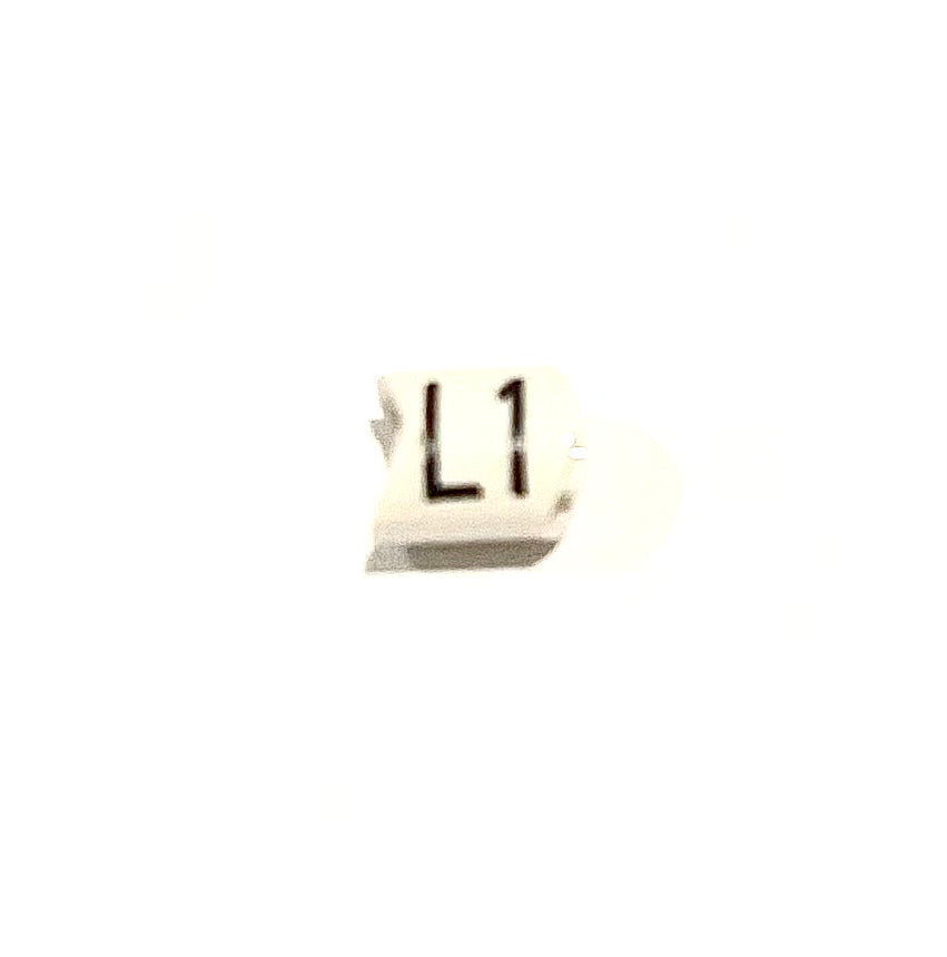 Bag of 100 - Colour Coded Cable Marker - L1 - Black on White