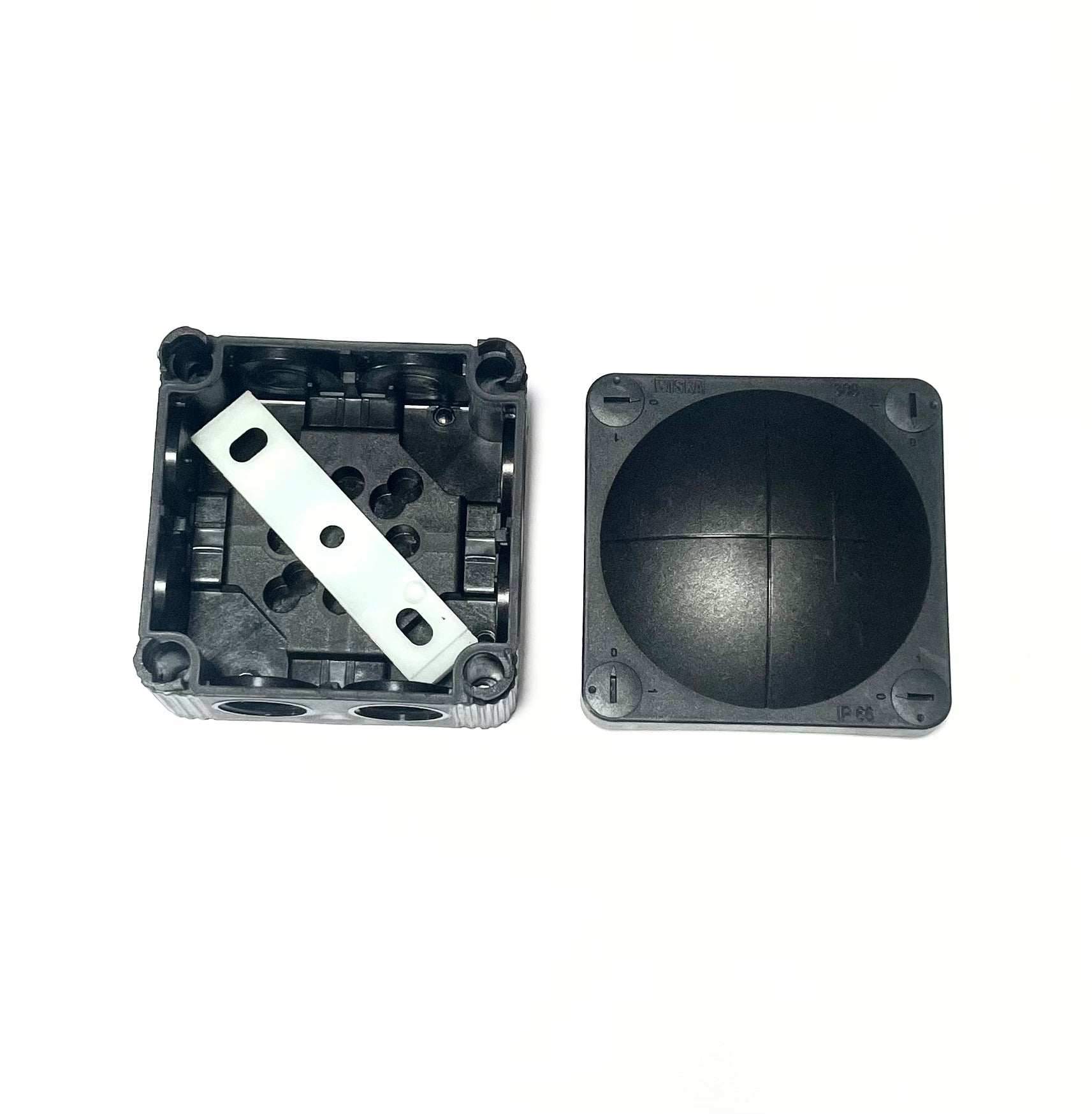 WISKA Combi 308 Box IP66/67 - 85 x 85 x 51mm - Black