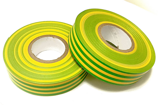 Insulation Tape - Green/Yellow (Earth) - 19mm x 33m - Price per 1