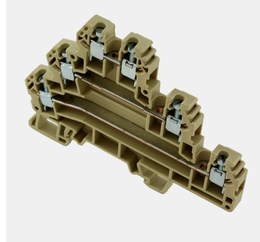 ERT3BEIGE - Screw Clamp Terminal - 2.5mm - Triple Deck - price per 1