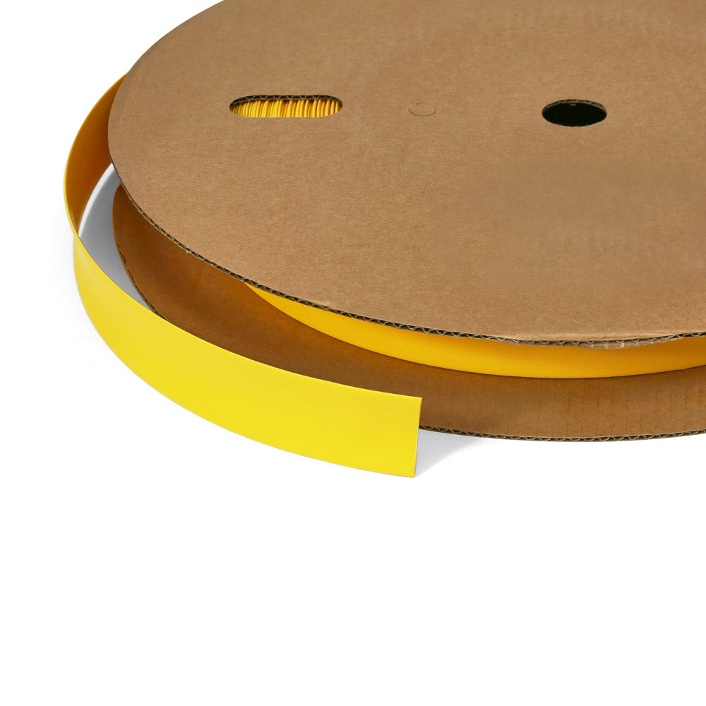 Heat Shrink - 2:1 Yellow Heat Shrink Tubing 16mm - 100M Roll