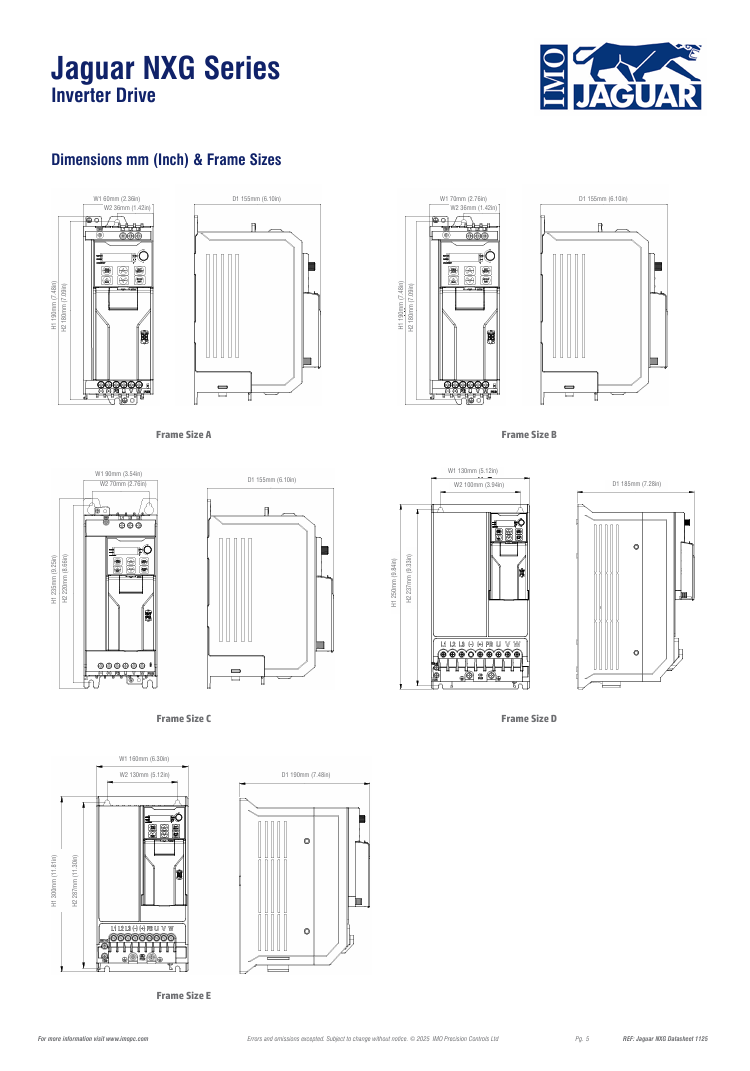 IMO Jaguar Drive - NXG-9.5A-43 - 4kW Normal Duty - 3 Phase - 400V - IP20