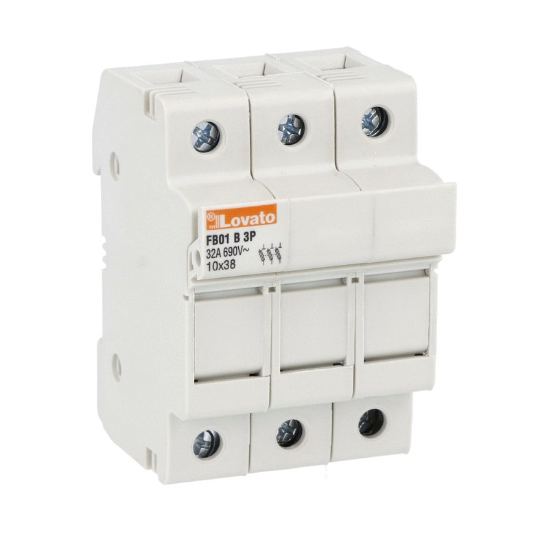 Lovato - FB01B3P Fuse Holder - 3P 10X38