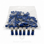 Male Insulated Push-On - Blue - 1.5-2.5mm Cable - 6.3mm