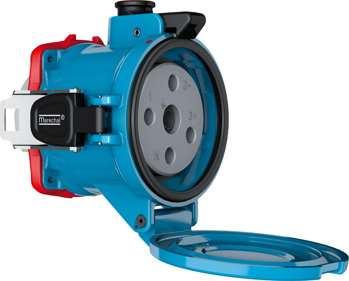 Marechal DS2 Socket F + Switch Metal Blue IP66/67 3P+N+E 200A-250A 440V AC