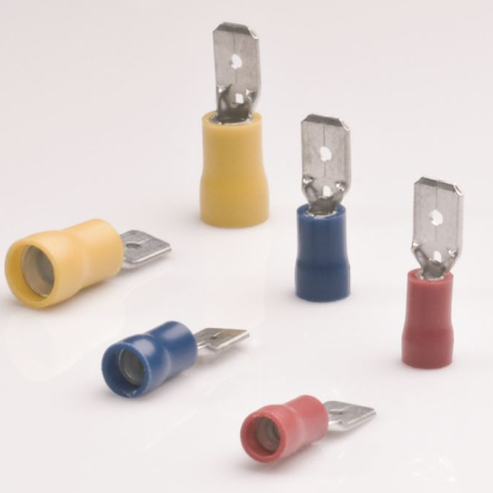 Male Insulated Push-On - Red - 0.5-1.5mm Cable - 6.3mm